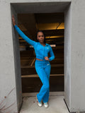 Mavi Velour Pants Set